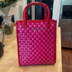 MZ Wallace Pink and Red Woven Bag